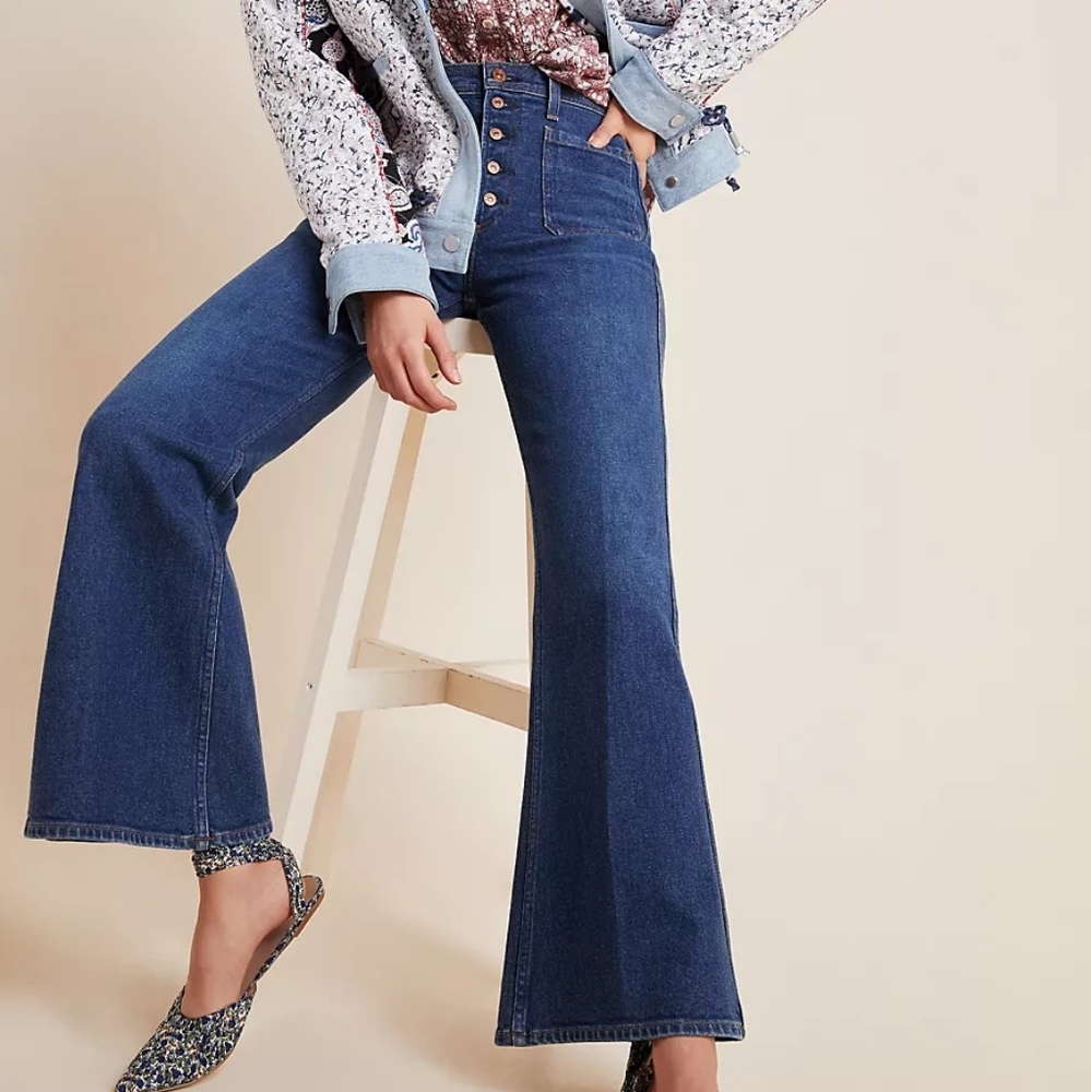 COH Maisie Patch Pocket Flare Jeans in Zenith